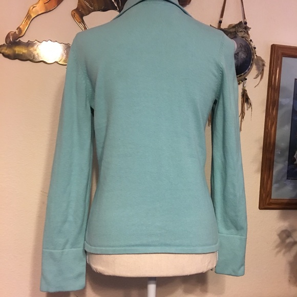Hillard & Hansen blue collared long sleeve sweater - Picture 5 of 6
